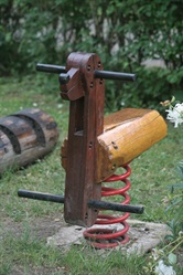 Wooden spring rocking horse